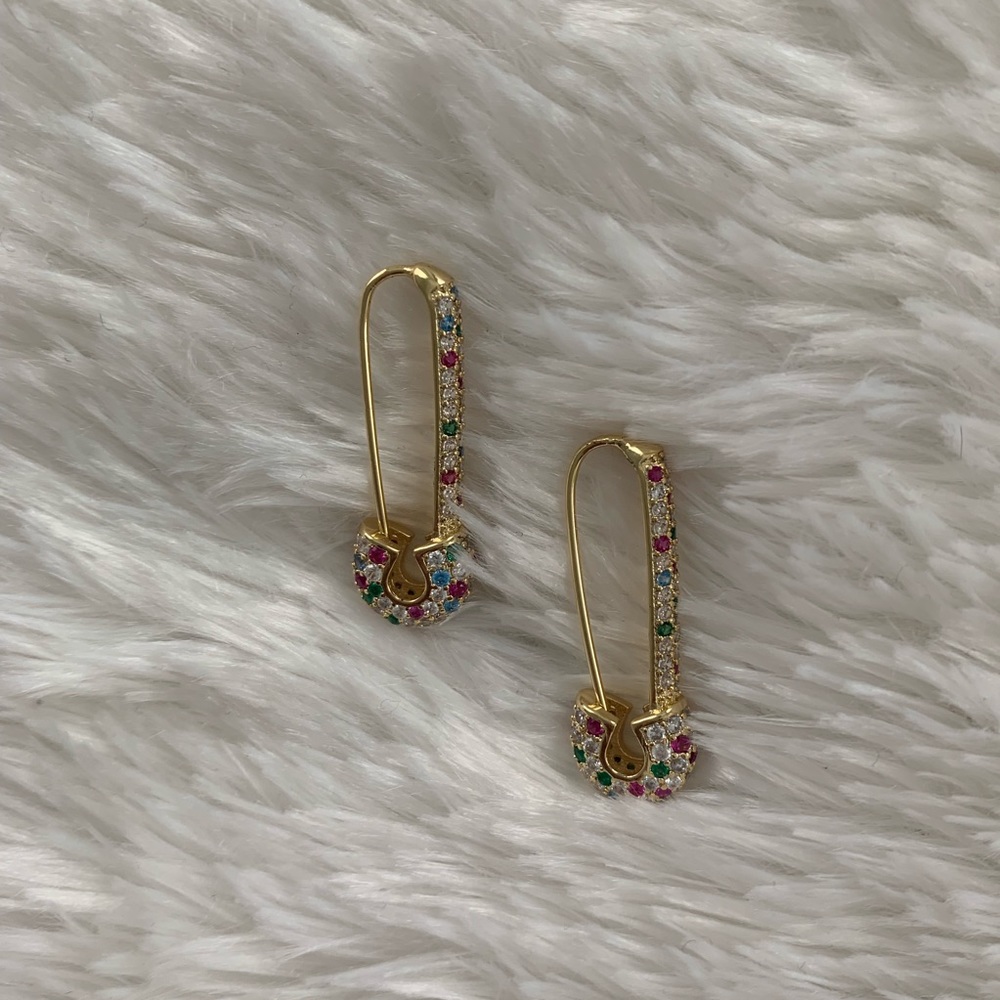 Safety pin earrings